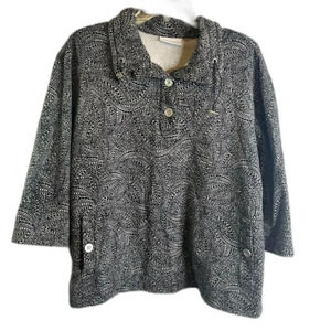 Chicos Weekends Abstract‎ 1/2 Sleeve Pullover Size L/XL
